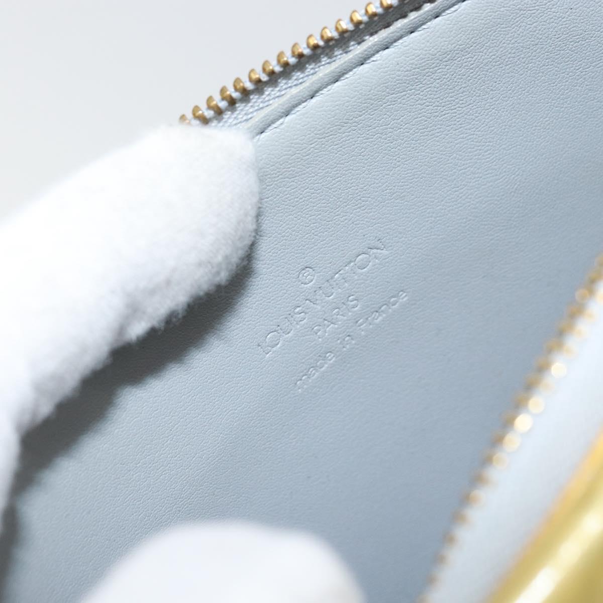 LOUIS VUITTON Monogram Vernis Motto Accessory Pouch Gris M91030 LV Auth 160810