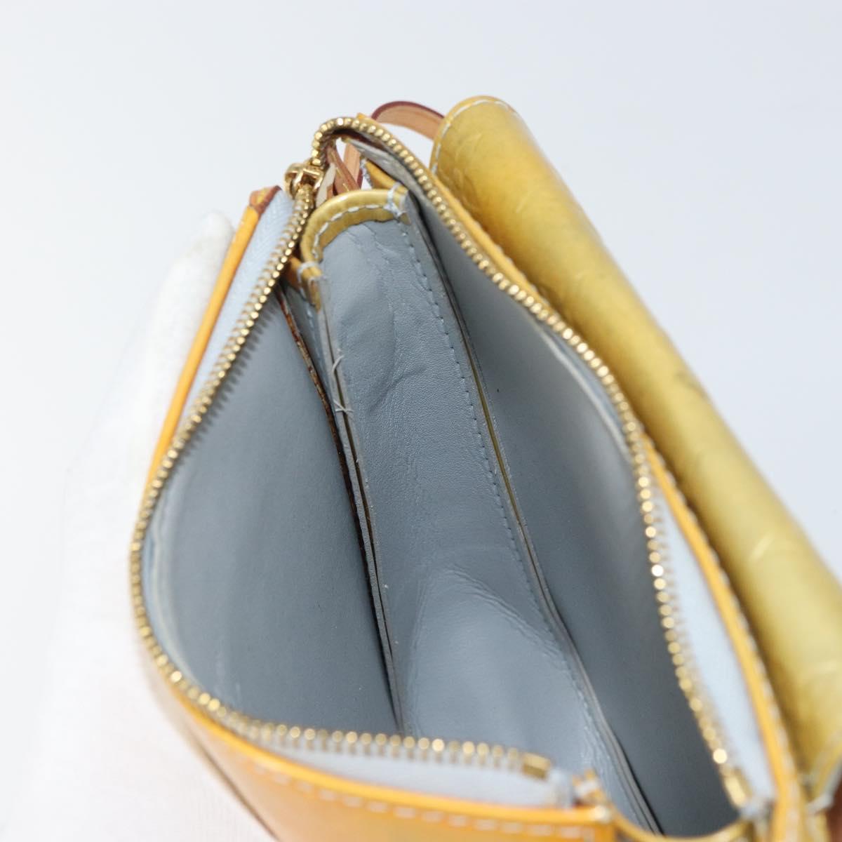 LOUIS VUITTON Monogram Vernis Motto Accessory Pouch Gris M91030 LV Auth 160810