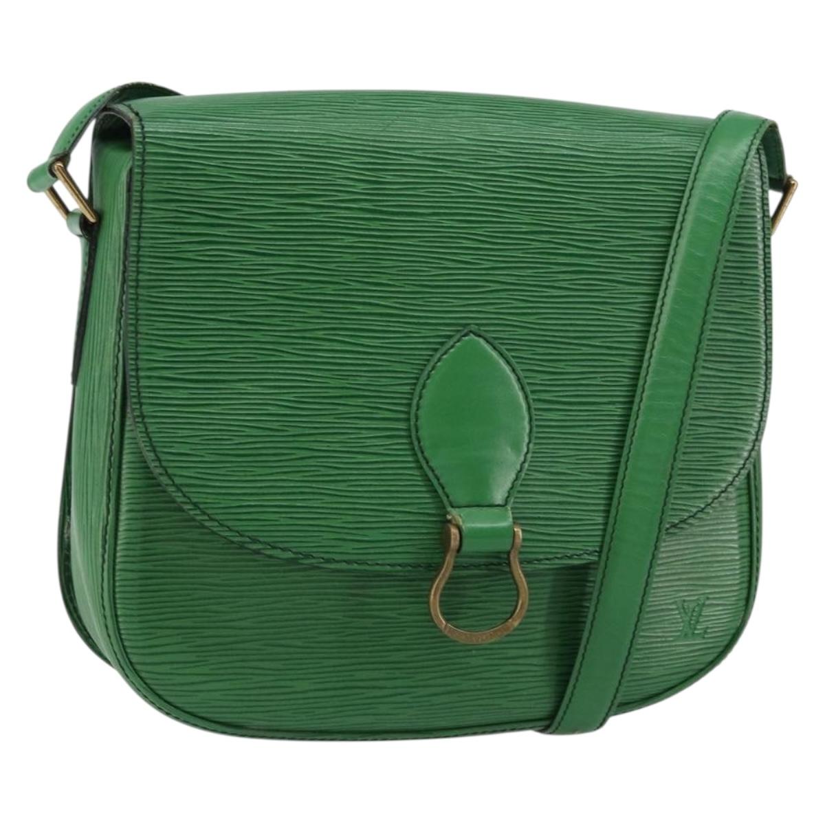 LOUIS VUITTON Epi Saint Cloud GM Shoulder Bag Green M52194 LV Auth 160814