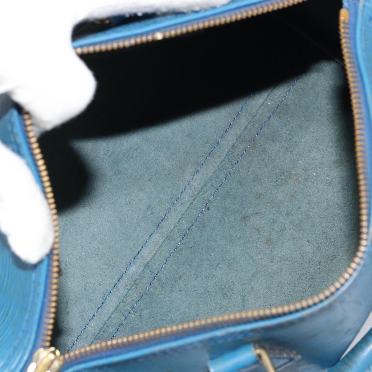 LOUIS VUITTON Epi Speedy 25 Hand Bag Toledo Blue M43015 LV Auth 160825