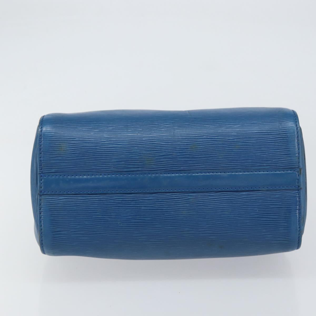LOUIS VUITTON Epi Speedy 25 Hand Bag Toledo Blue M43015 LV Auth 160825