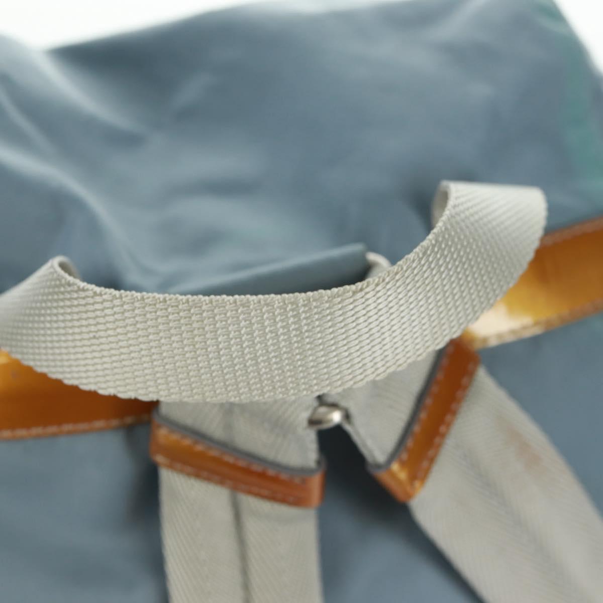 PRADA Backpack Nylon Light Blue Silver Auth 160827