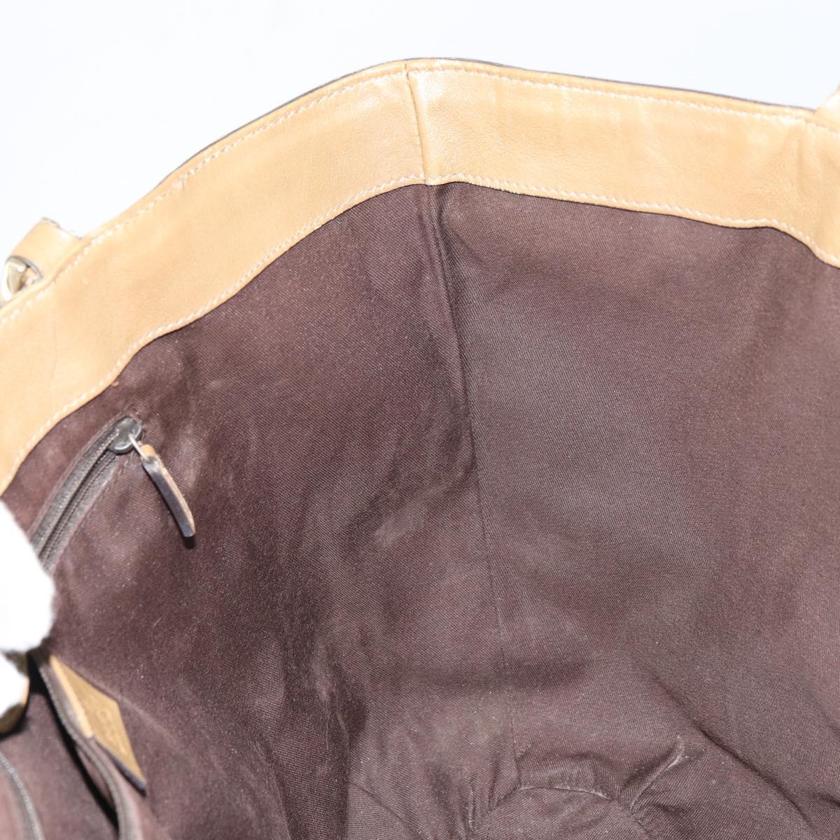 GUCCI GG Crystal Abbey Tote Bag Gold 211982 Auth 160848
