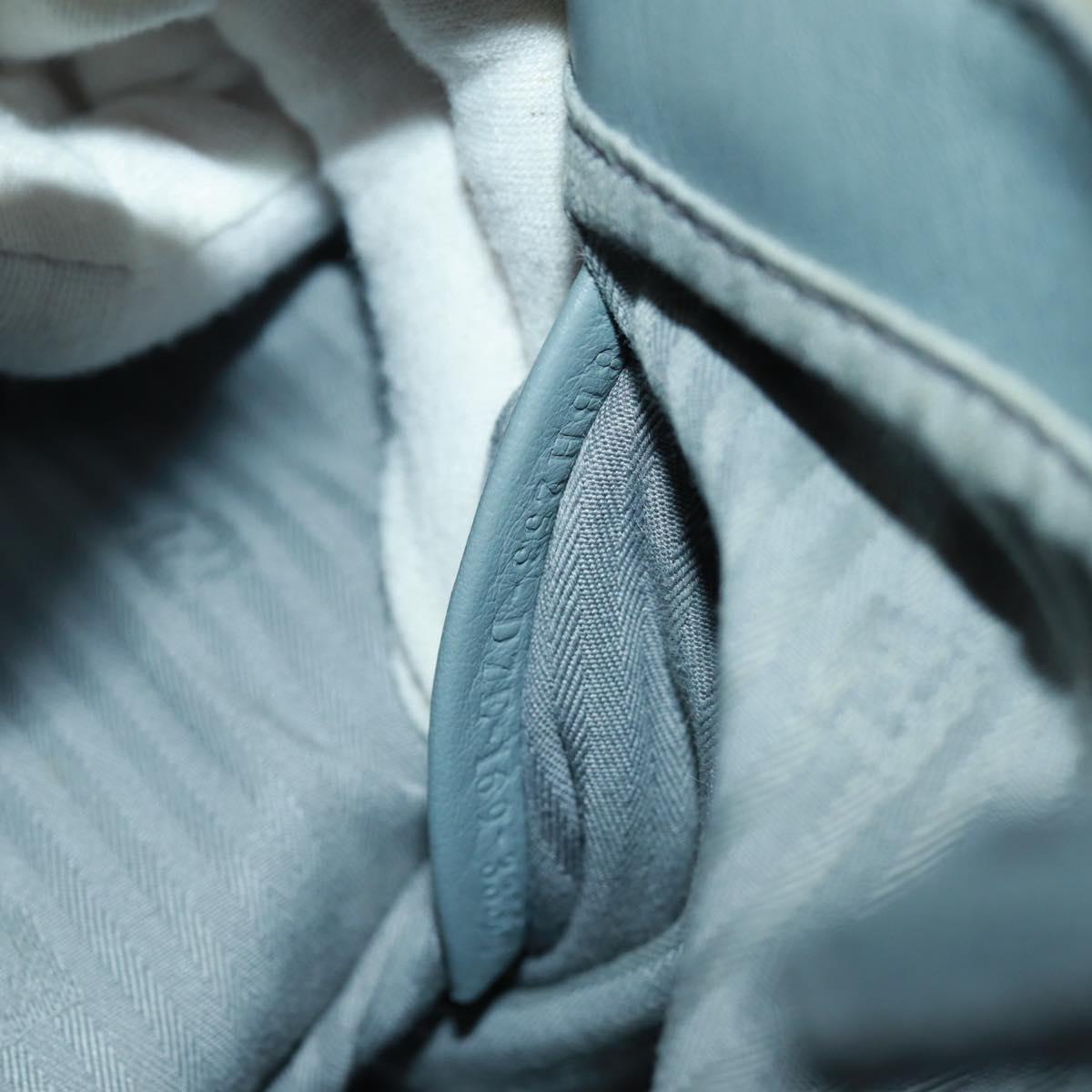 FENDI To joule Hand Bag Leather 2way Gray Gold Auth 160854