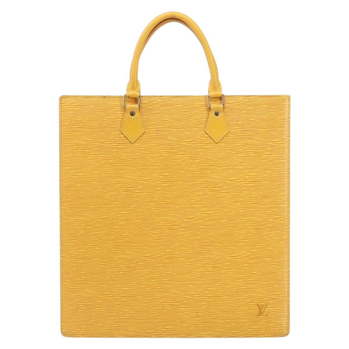 LOUIS VUITTON Epi Sac Plat Hand Bag Yellow M52079 LV Auth 160870