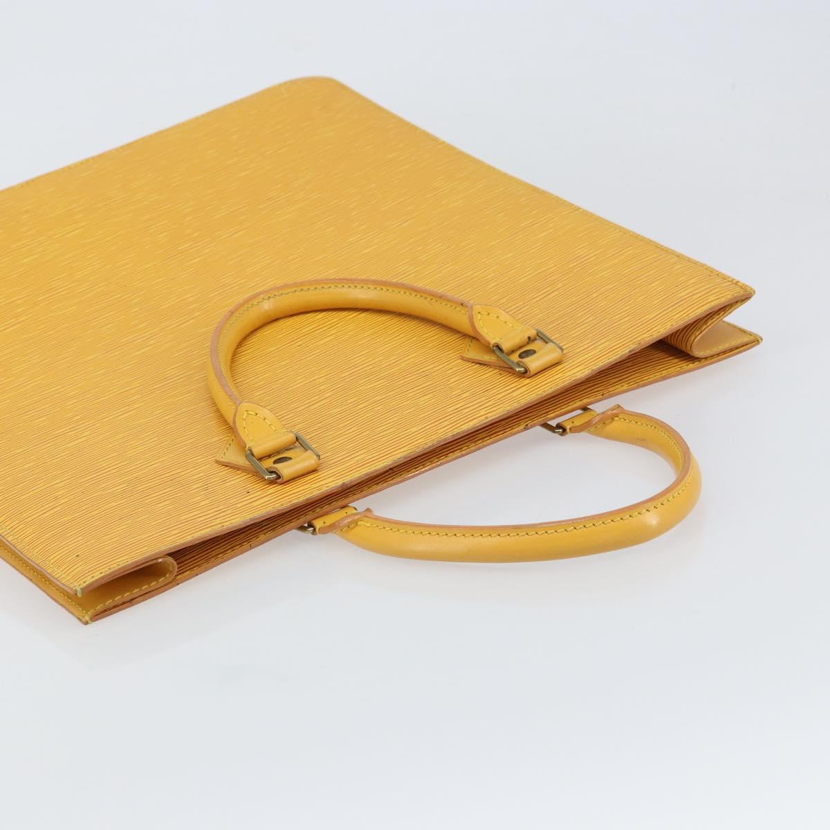 LOUIS VUITTON Epi Sac Plat Hand Bag Yellow M52079 LV Auth 160870