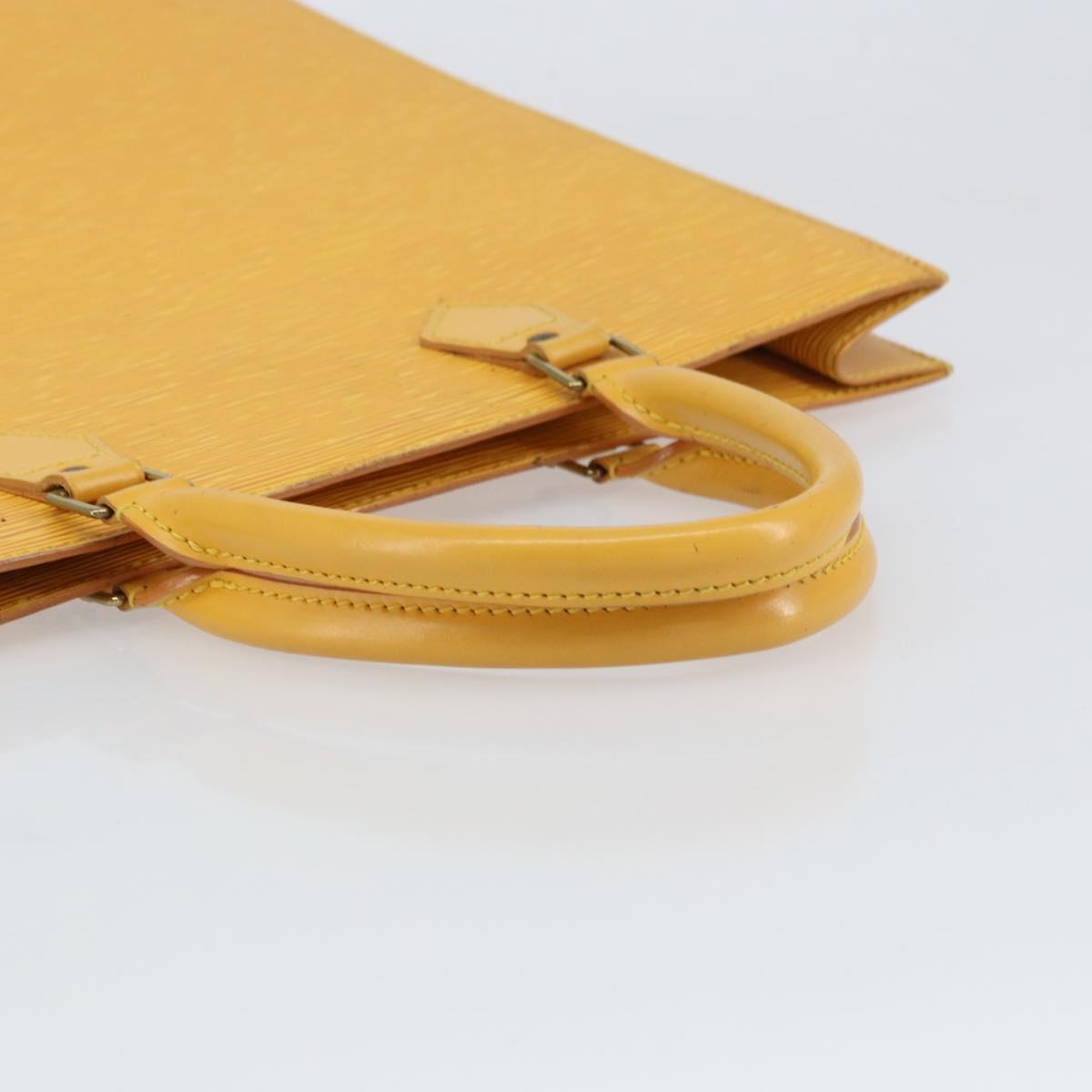 LOUIS VUITTON Epi Sac Plat Hand Bag Yellow M52079 LV Auth 160870