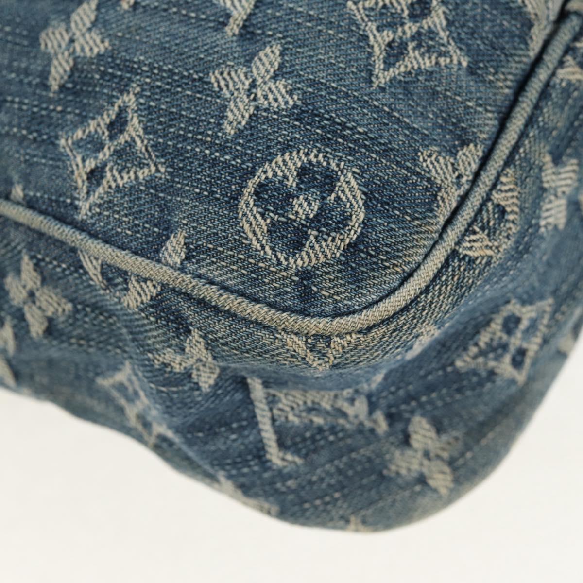 LOUIS VUITTON Monogram Denim Camera Bag Shoulder Bag Blue M95348 LV Auth 160880V