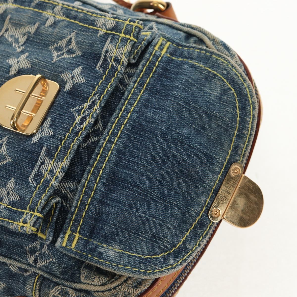 LOUIS VUITTON Monogram Denim Camera Bag Shoulder Bag Blue M95348 LV Auth 160880V
