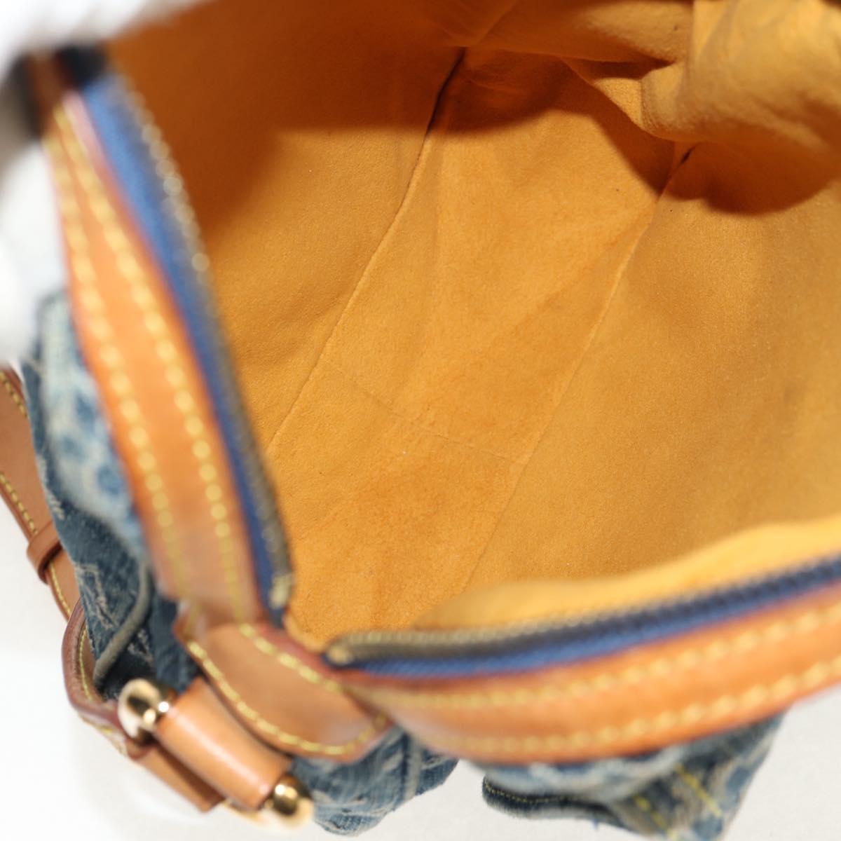 LOUIS VUITTON Monogram Denim Camera Bag Shoulder Bag Blue M95348 LV Auth 160880V