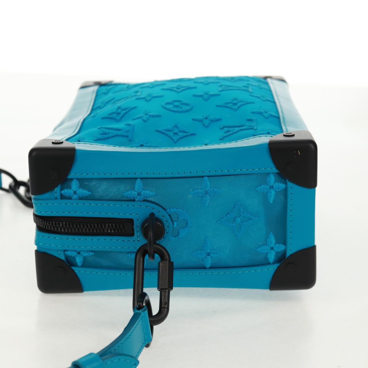 LOUIS VUITTON Monogram Mesh Soft Trunk Bag Blue M45074 LV Auth 160888SAM