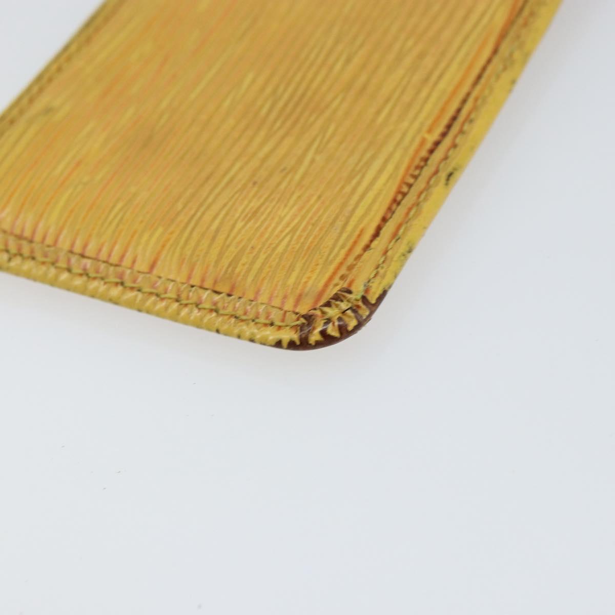 LOUIS VUITTON Epi Pochette Cles Coin Purse Yellow M63809 LV Auth 160898