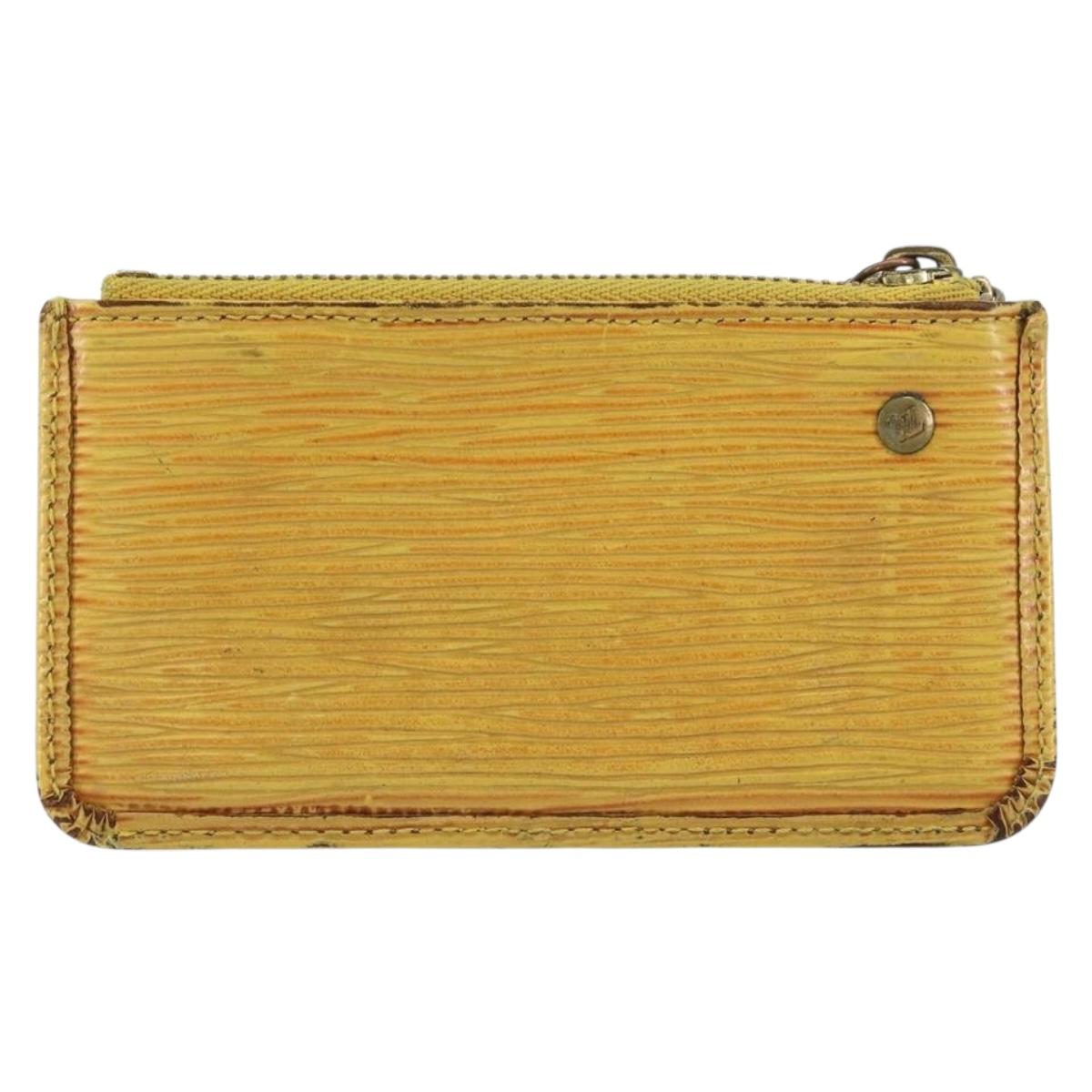 LOUIS VUITTON Epi Pochette Cles Coin Purse Yellow M63809 LV Auth 160898