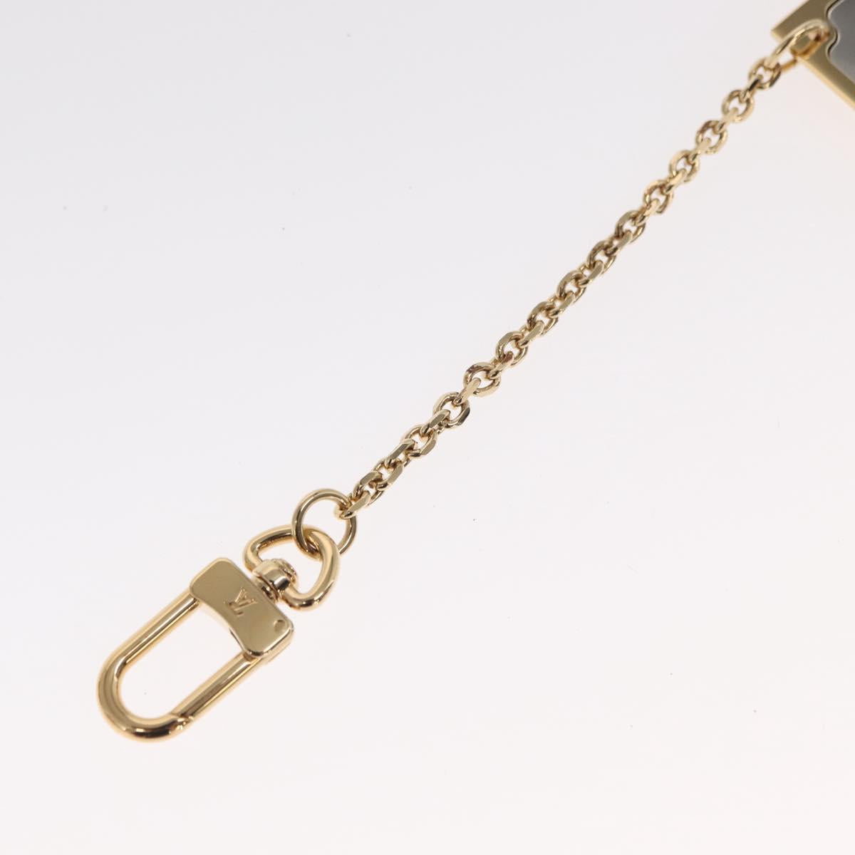 LOUIS VUITTON Porte Cles Aventur Plate Charm metal Gold Tone M95280 Auth 160900V