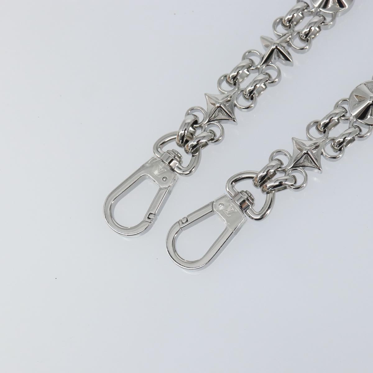 LOUIS VUITTON Dauphine Chain Strap Shoulder Strap metal Silver Tone Auth 160903