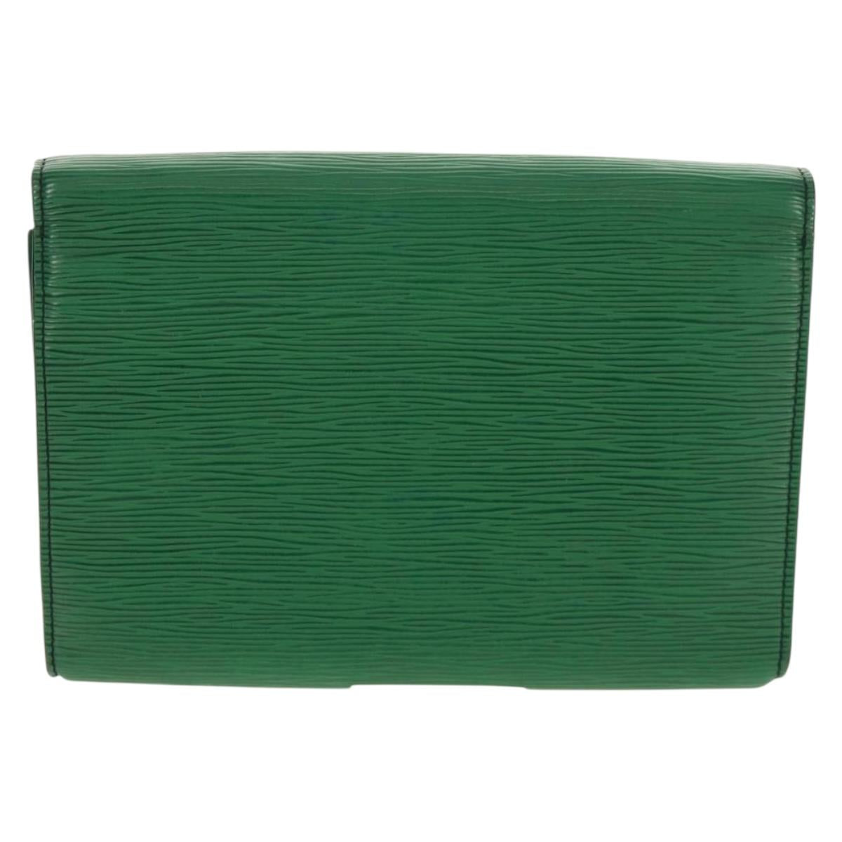 LOUIS VUITTON Monogram Epi Clutch Bag 2 Set Green LV Auth 160906