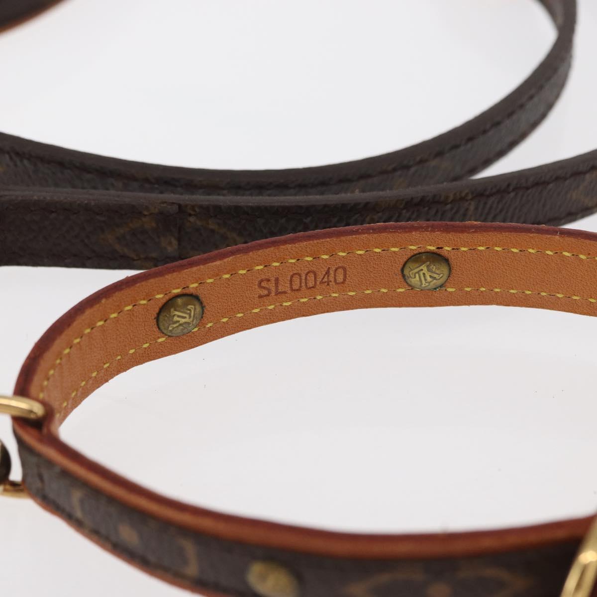 LOUIS VUITTON Collier Baxter PM/Less Baxter MM Dog Leash M58072 LV Auth 160940