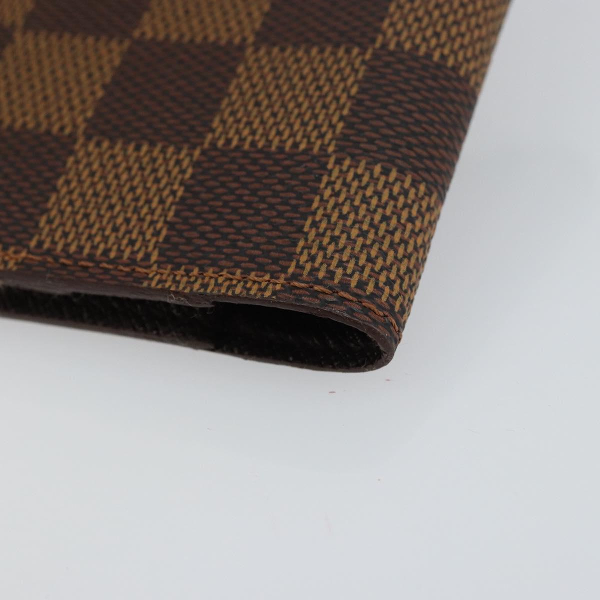 LOUIS VUITTON Damier Ebene Agenda Mini Day Planner Cover R20705 LV Auth 160960