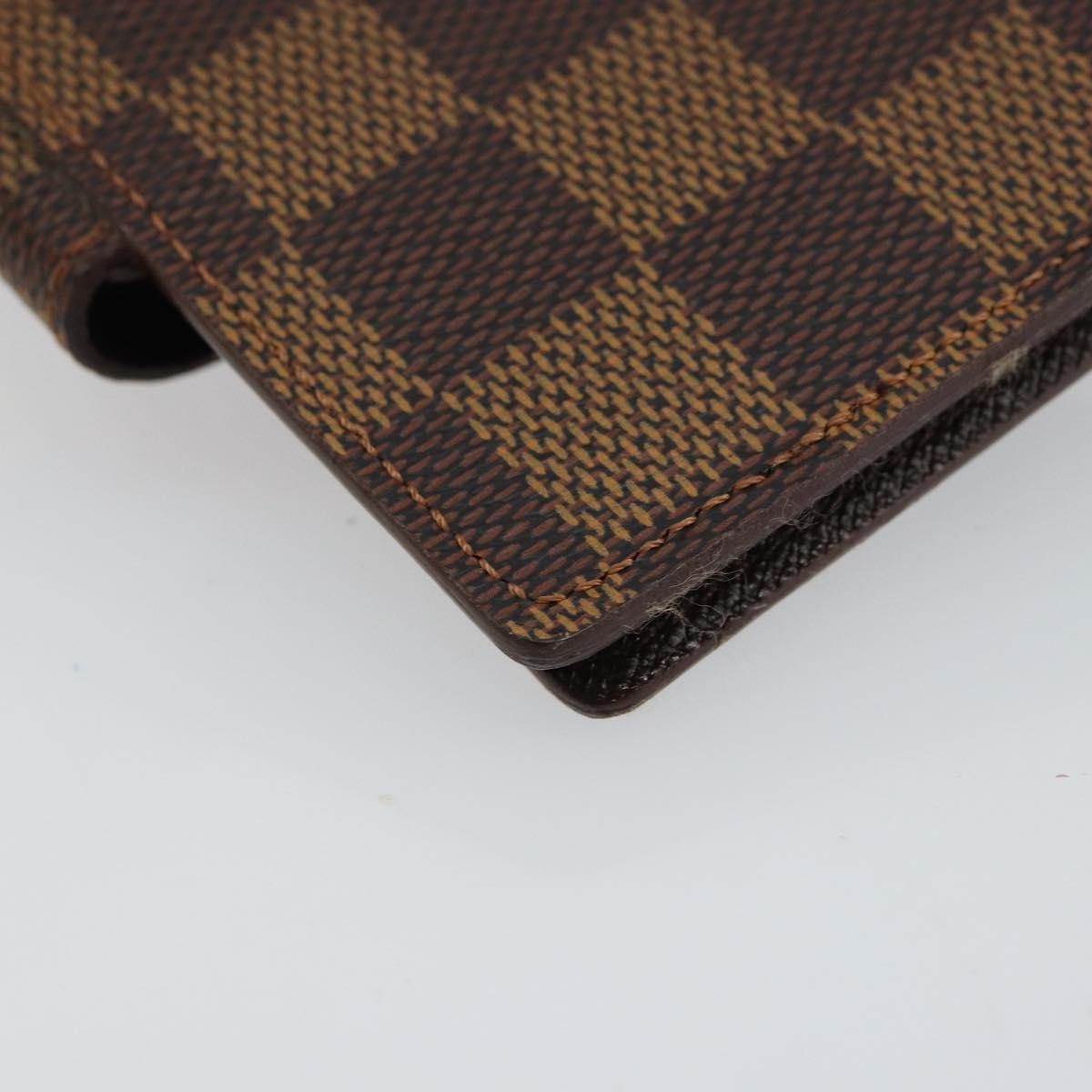 LOUIS VUITTON Damier Ebene Agenda Mini Day Planner Cover R20705 LV Auth 160960