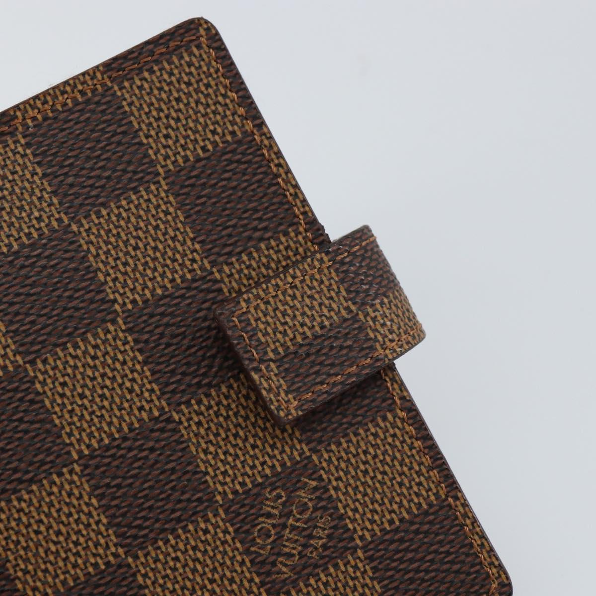 LOUIS VUITTON Damier Ebene Agenda Mini Day Planner Cover R20705 LV Auth 160960