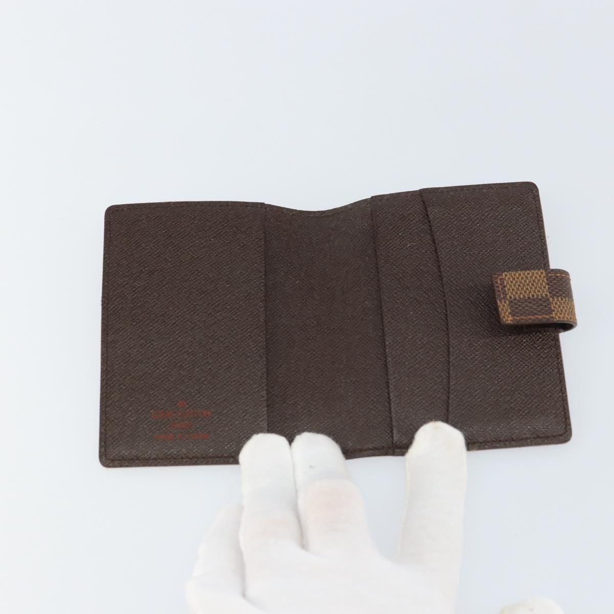 LOUIS VUITTON Damier Ebene Agenda Mini Day Planner Cover R20705 LV Auth 160960