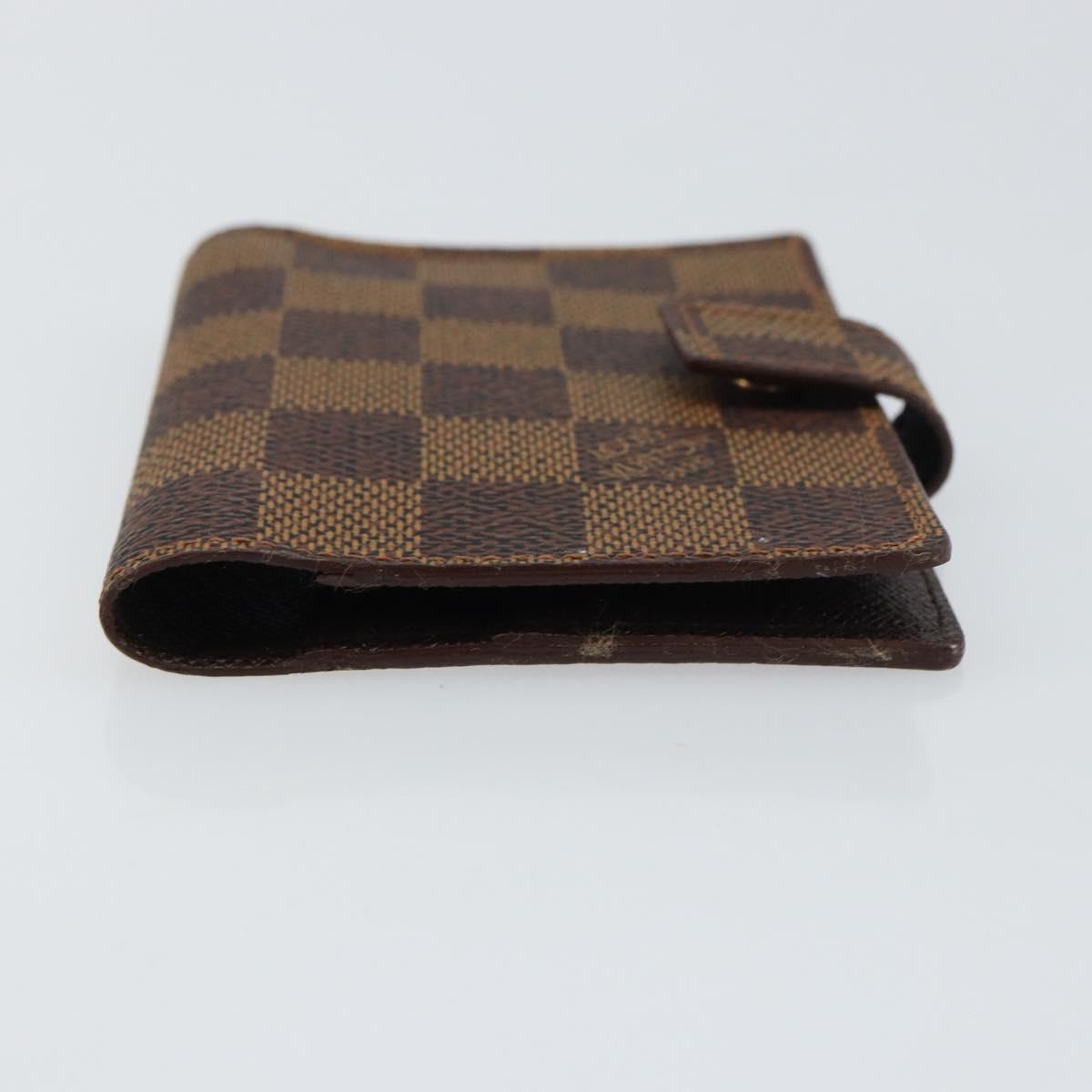 LOUIS VUITTON Damier Ebene Agenda Mini Day Planner Cover R20705 LV Auth 160960