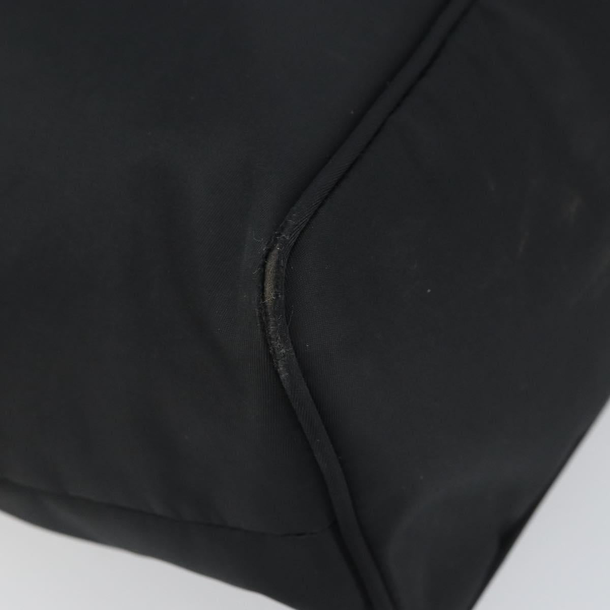FENDI Tote Bag Nylon Black Silver Auth 160965