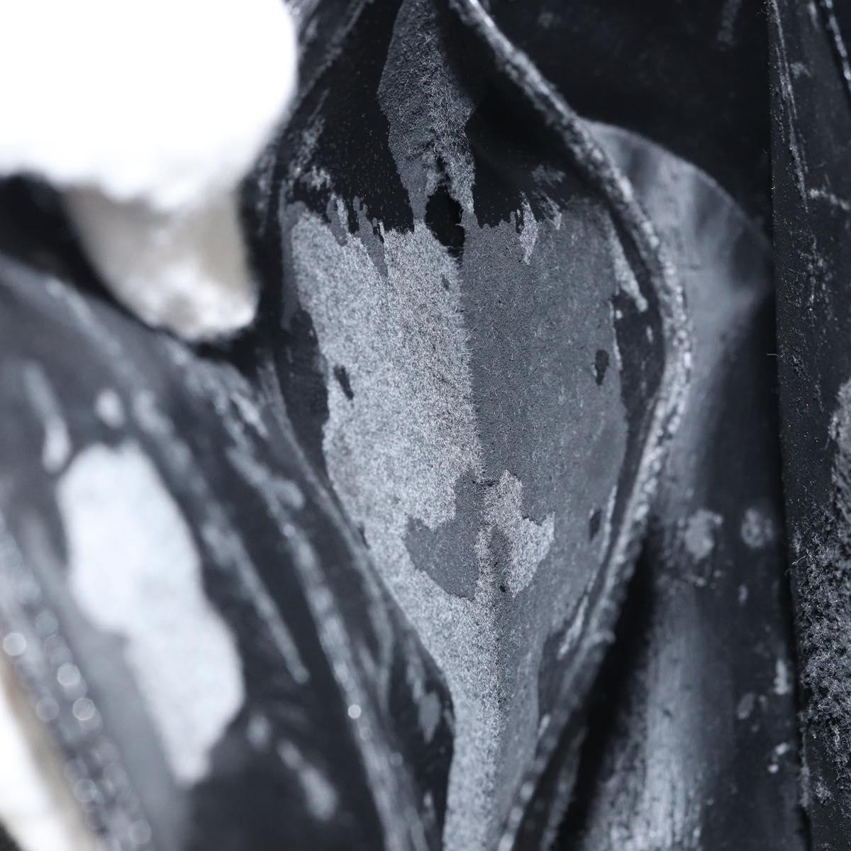 Christian Dior Shoulder Bag Leather Black Gold Auth 160970