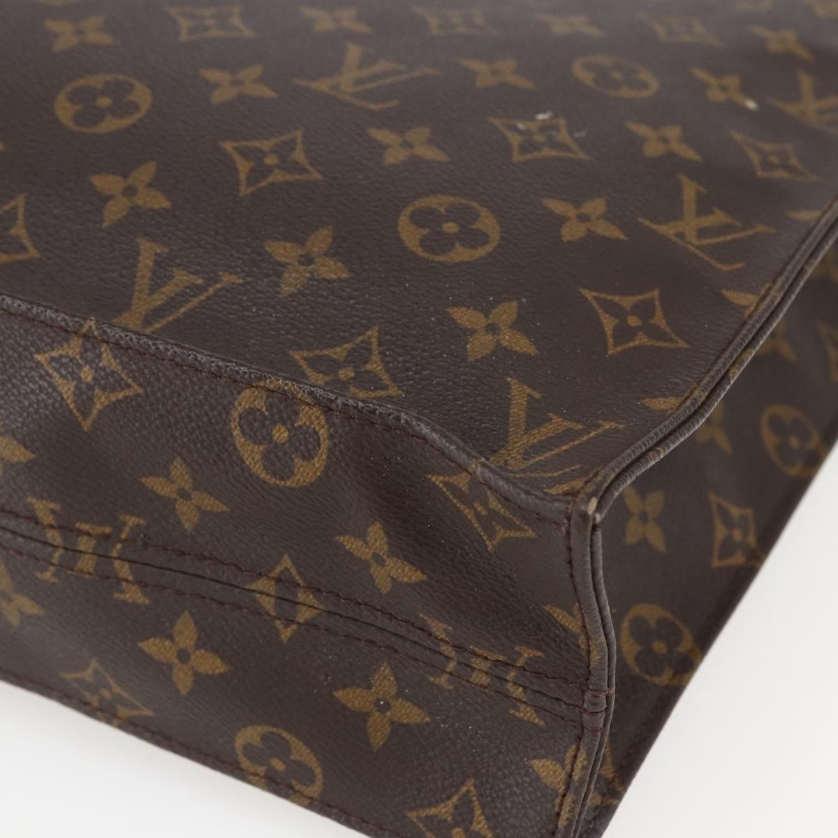 LOUIS VUITTON Monogram Sac Plat Hand Bag M51140 LV Auth 160984