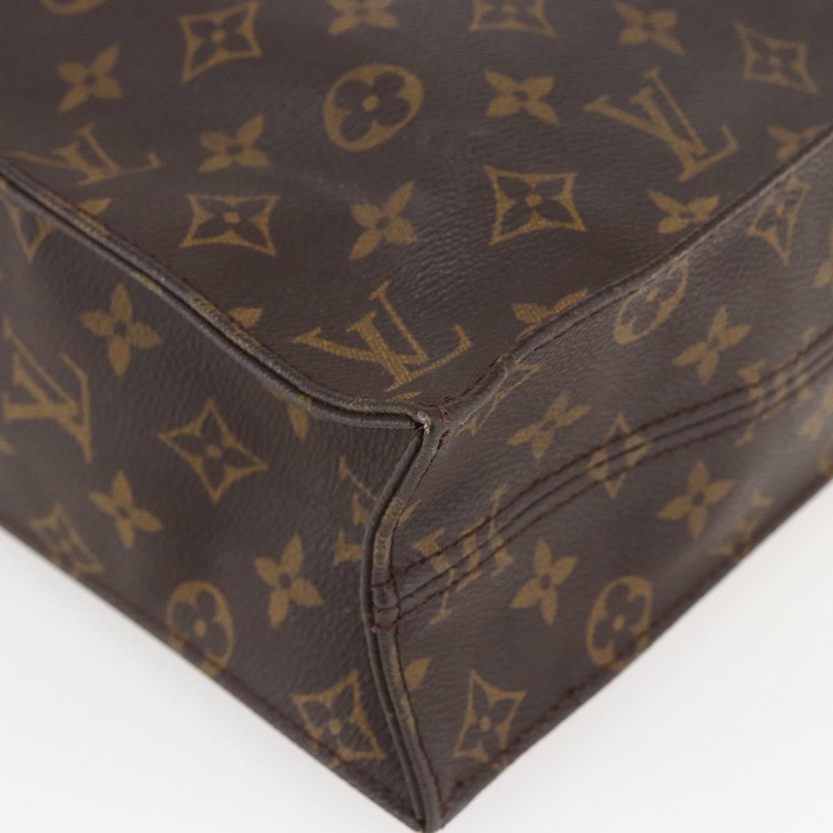 LOUIS VUITTON Monogram Sac Plat Hand Bag M51140 LV Auth 160984