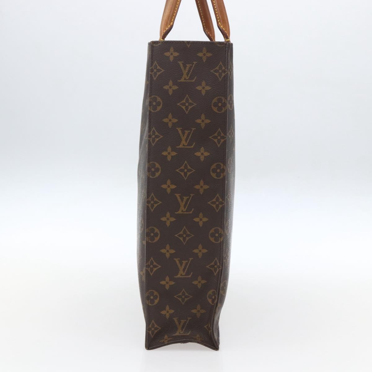 LOUIS VUITTON Monogram Sac Plat Hand Bag M51140 LV Auth 160984