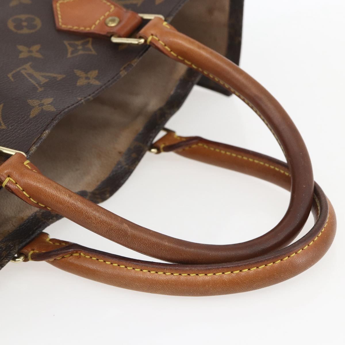 LOUIS VUITTON Monogram Sac Plat Hand Bag M51140 LV Auth 160984