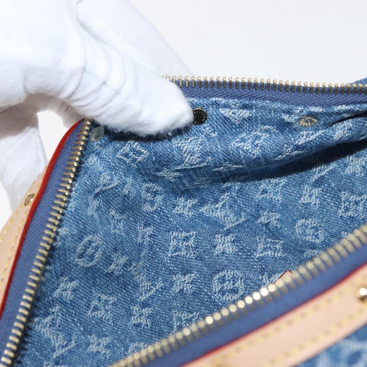 LOUIS VUITTON Monogram Denim High Rise Body Bag Blue M46837 LV Auth 160986SM