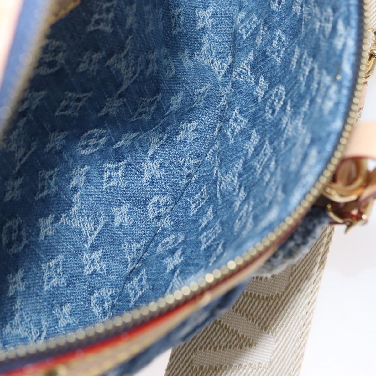 LOUIS VUITTON Monogram Denim High Rise Body Bag Blue M46837 LV Auth 160986SM