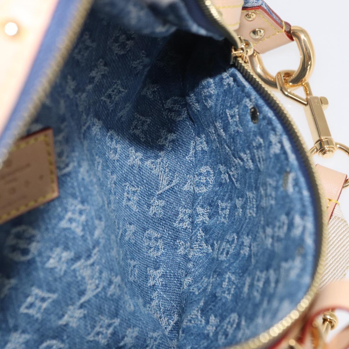 LOUIS VUITTON Monogram Denim High Rise Body Bag Blue M46837 LV Auth 160986SM