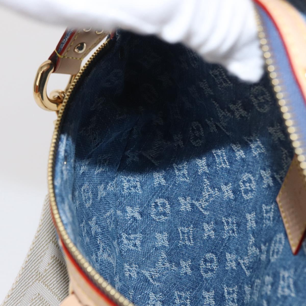LOUIS VUITTON Monogram Denim High Rise Body Bag Blue M46837 LV Auth 160986SM