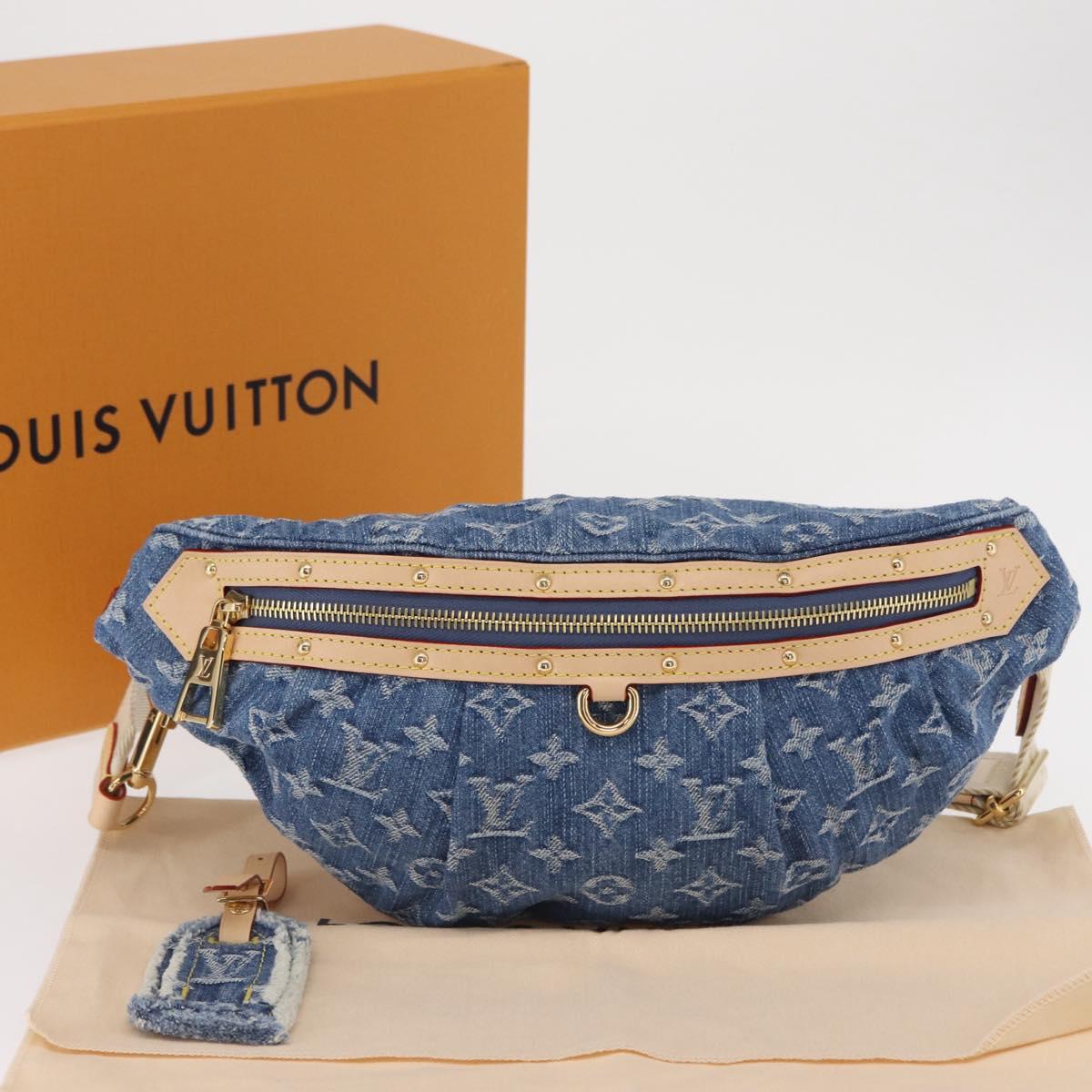 LOUIS VUITTON Monogram Denim High Rise Body Bag Blue M46837 LV Auth 160986SM