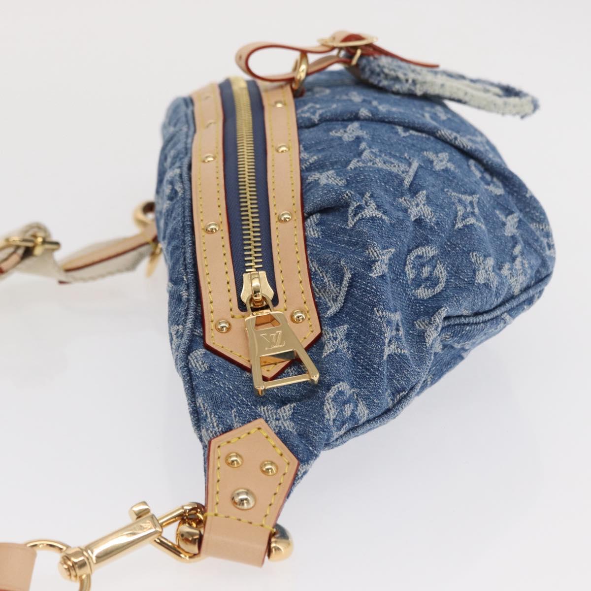 LOUIS VUITTON Monogram Denim High Rise Body Bag Blue M46837 LV Auth 160986SM