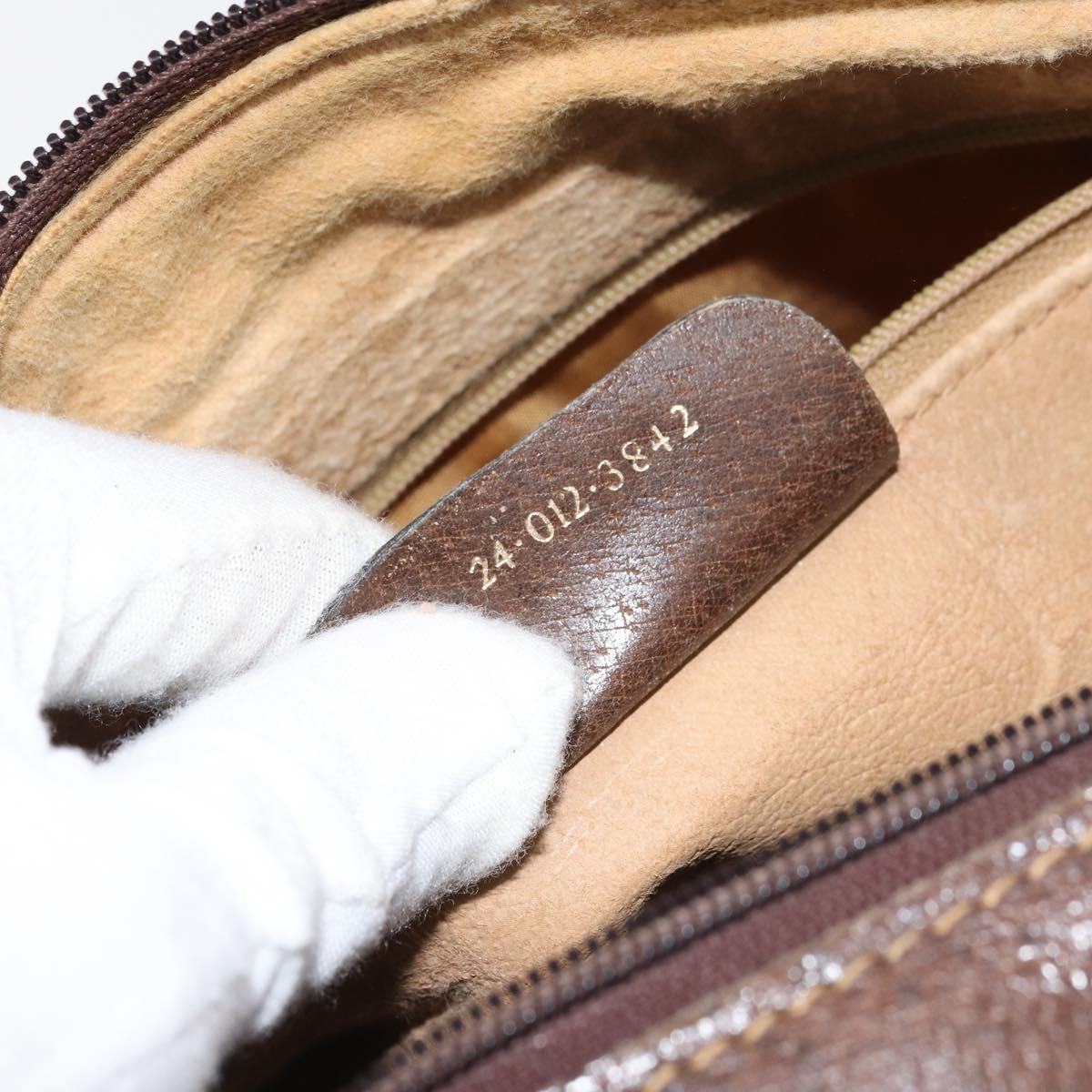GUCCI GG Supreme Web Sherry Line Hand Bag PVC Beige Gold 24 012 3842 Auth 161028