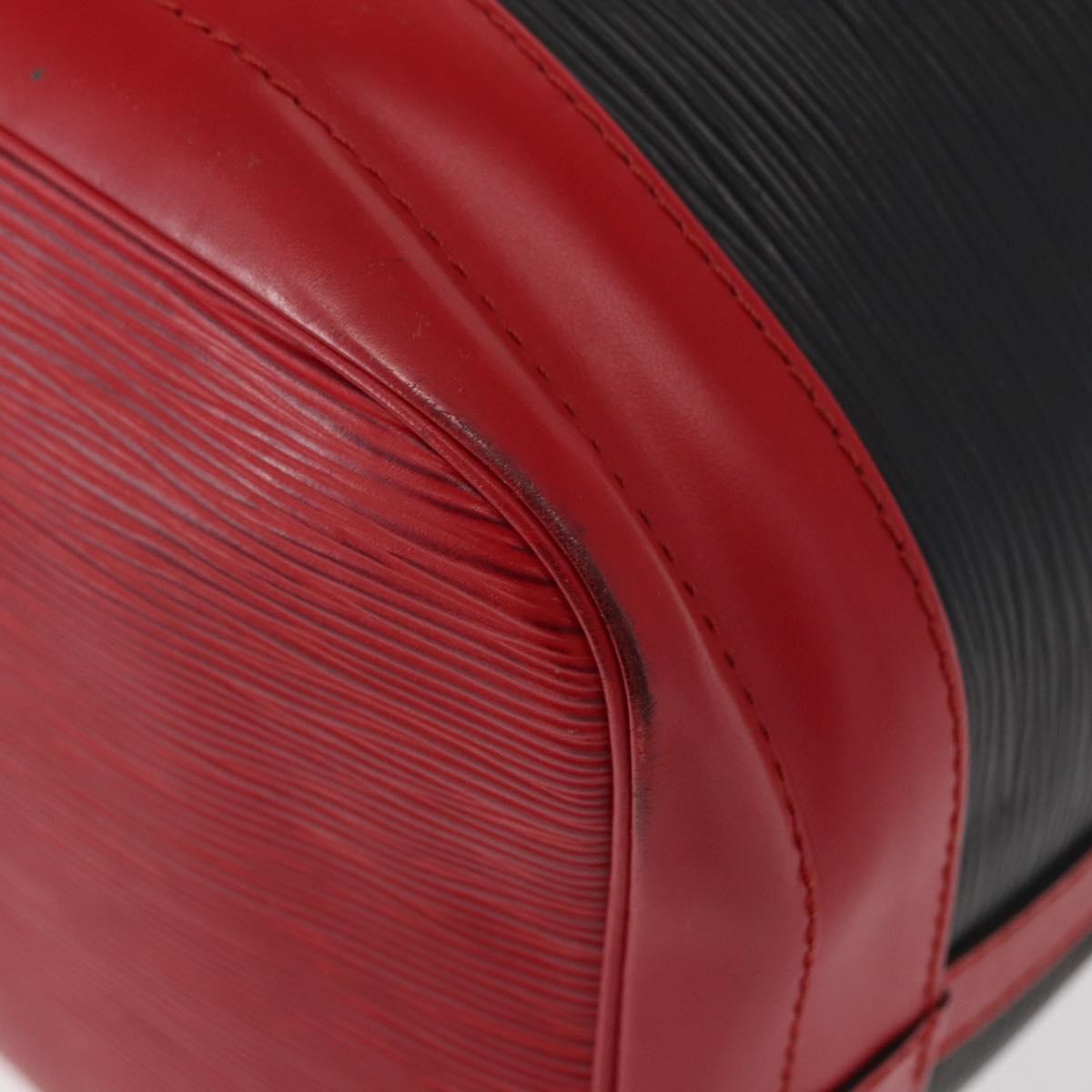 LOUIS VUITTON Epi Noe Shoulder Bag Bicolor Black Red M44017 LV Auth 161038