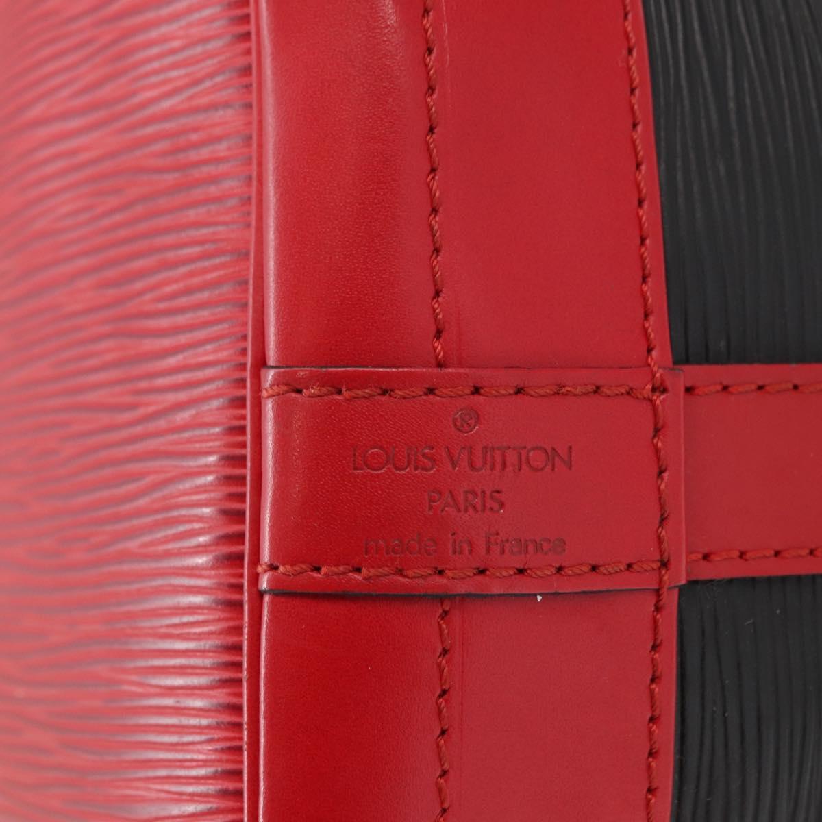LOUIS VUITTON Epi Noe Shoulder Bag Bicolor Black Red M44017 LV Auth 161038