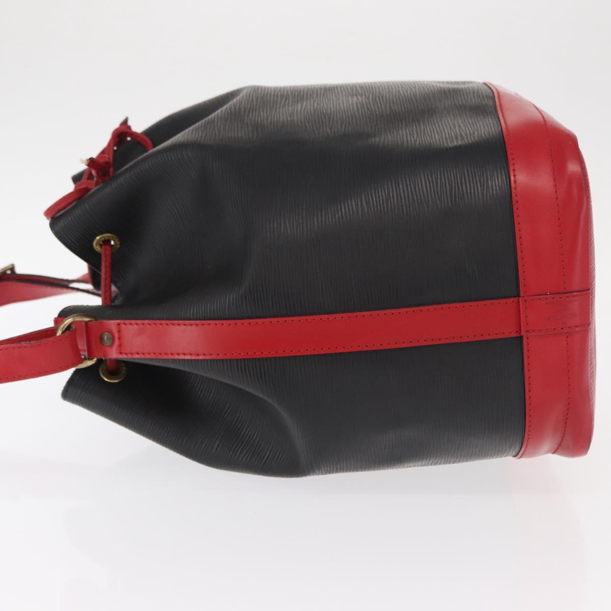 LOUIS VUITTON Epi Noe Shoulder Bag Bicolor Black Red M44017 LV Auth 161038