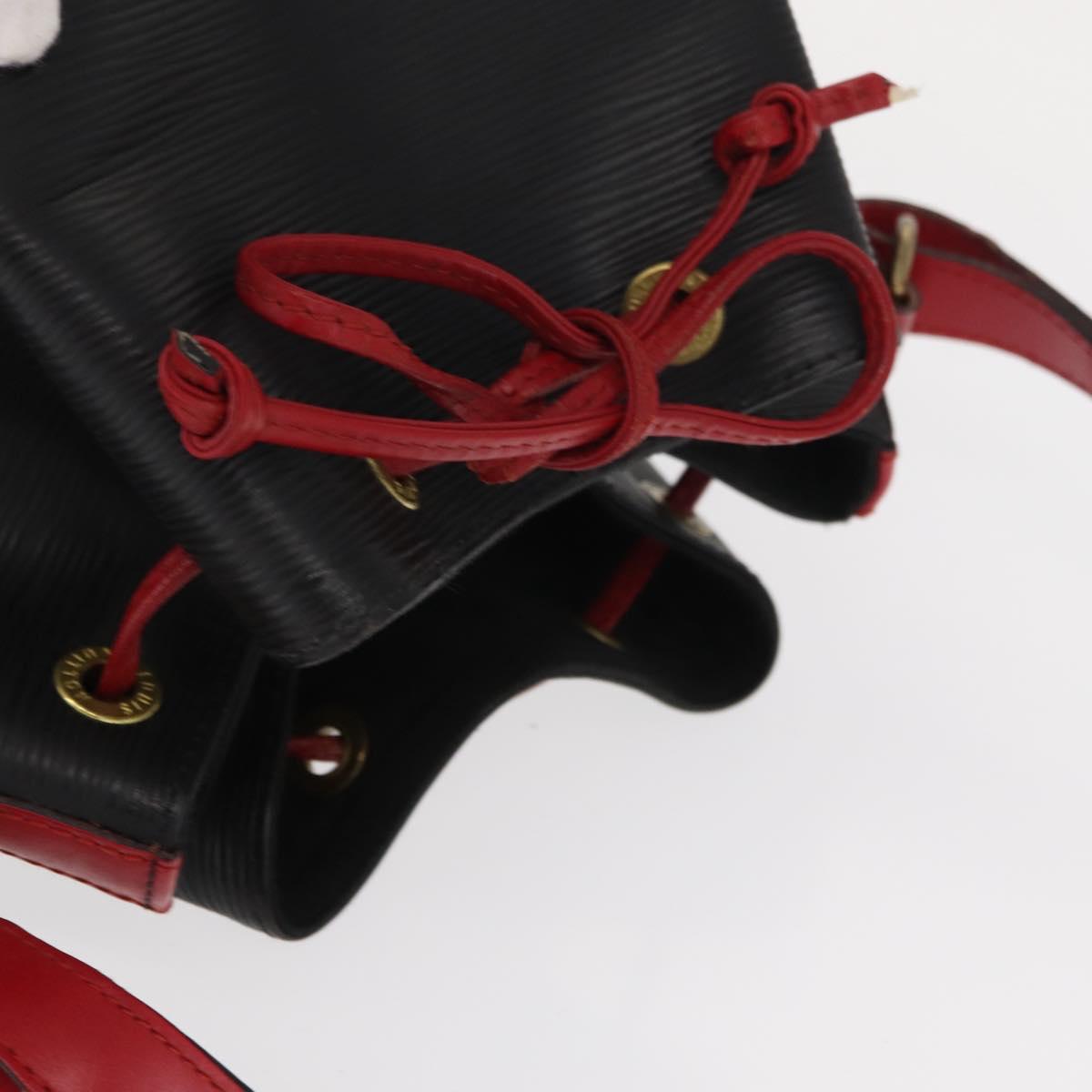 LOUIS VUITTON Epi Noe Shoulder Bag Bicolor Black Red M44017 LV Auth 161038