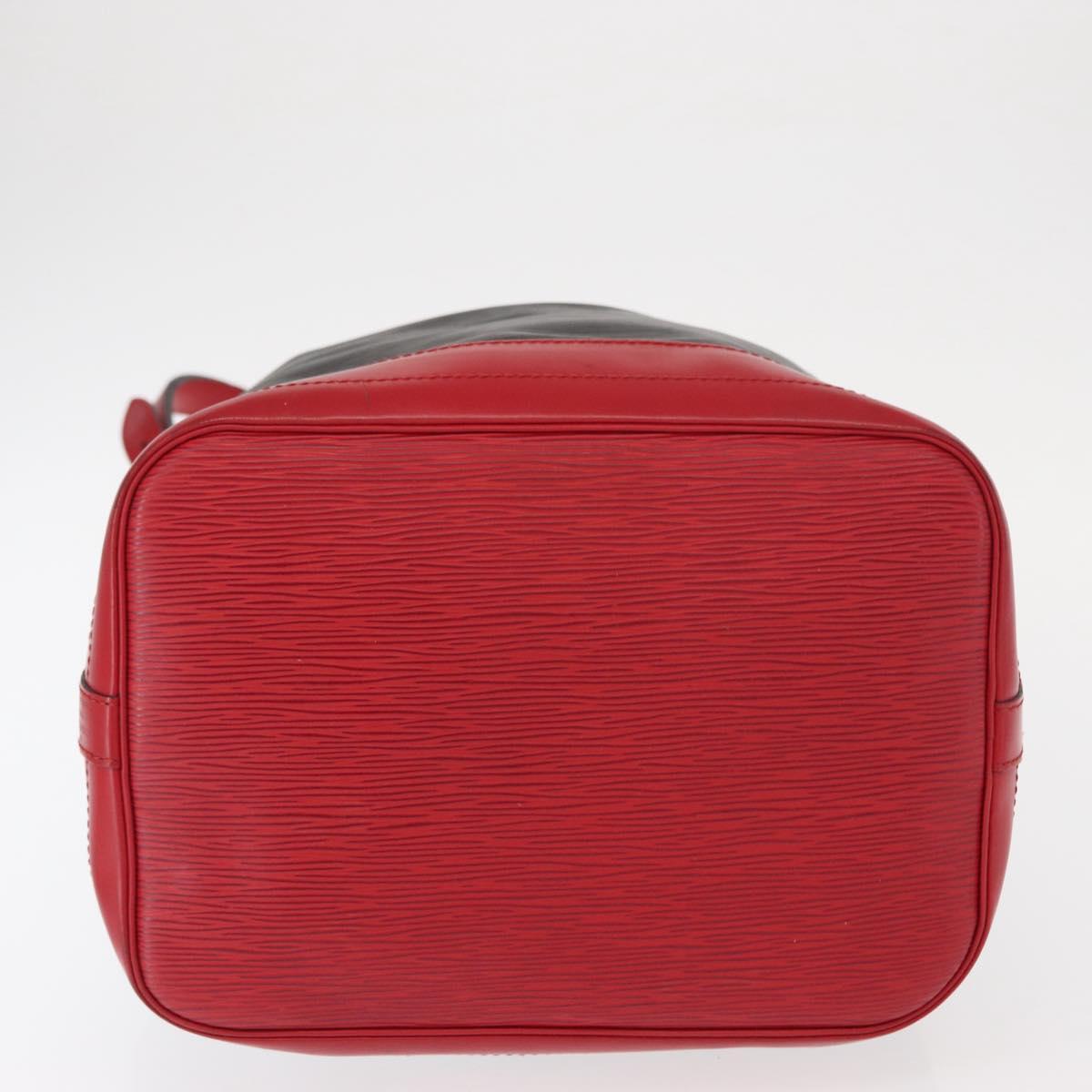LOUIS VUITTON Epi Noe Shoulder Bag Bicolor Black Red M44017 LV Auth 161038