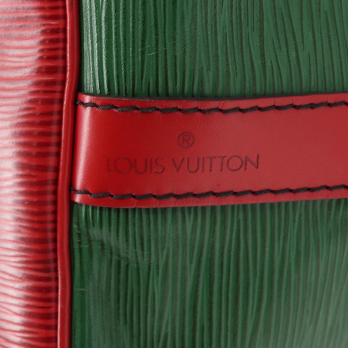 LOUIS VUITTON Epi Petit Noe Shoulder Bag Bicolor Green Red M44147 LV Auth 161040