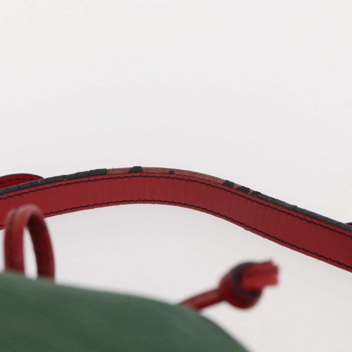 LOUIS VUITTON Epi Petit Noe Shoulder Bag Bicolor Green Red M44147 LV Auth 161040