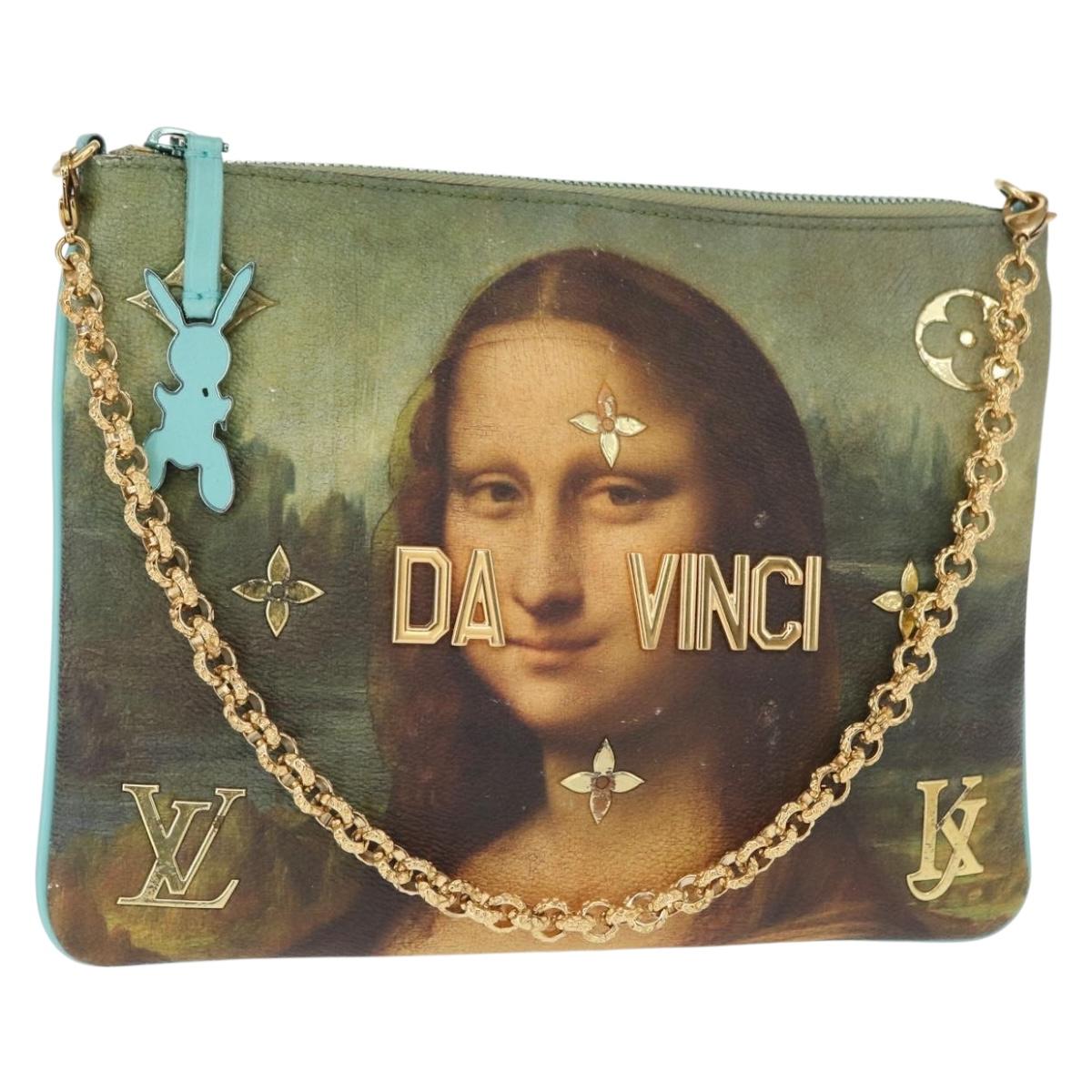 LOUIS VUITTON Masters collection Pochette Plat Bag Green M64799 LV Auth 161054V