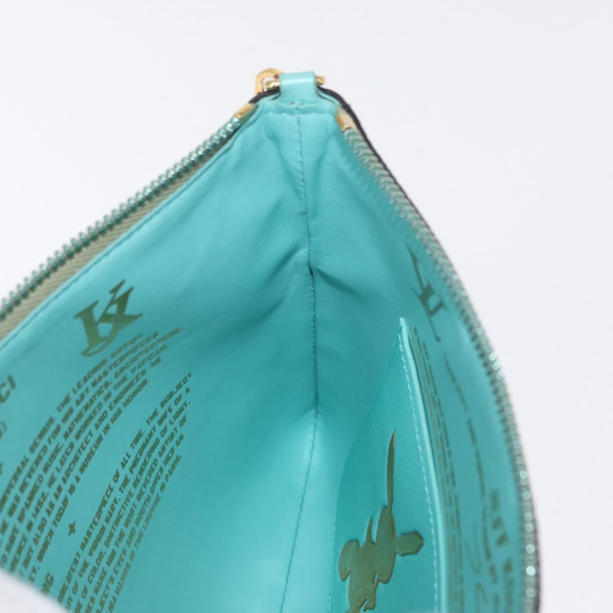 LOUIS VUITTON Masters collection Pochette Plat Bag Green M64799 LV Auth 161054V