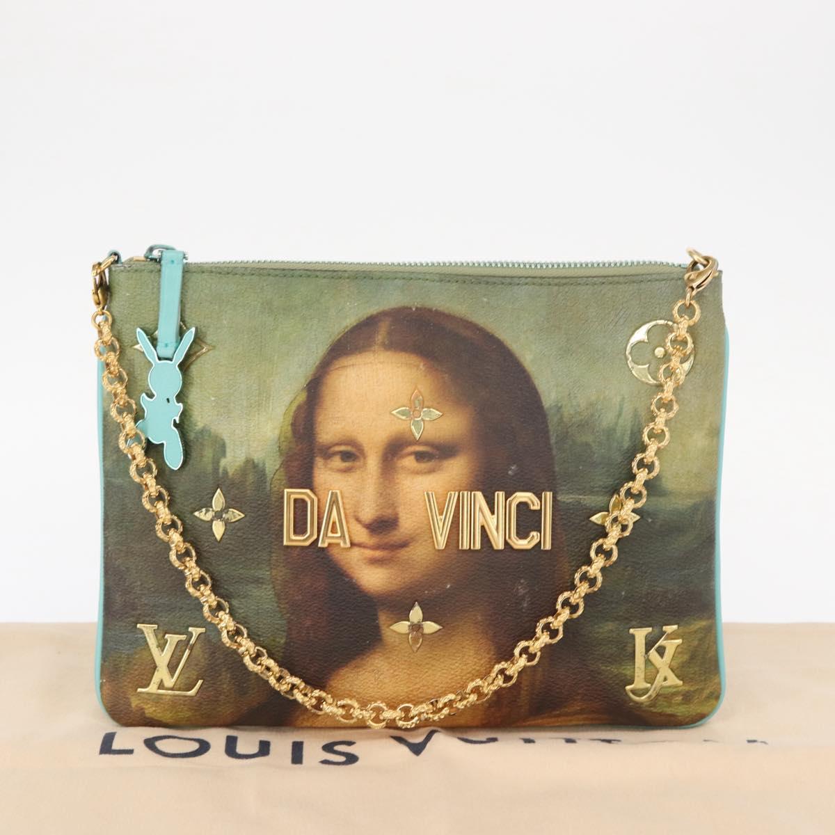 LOUIS VUITTON Masters collection Pochette Plat Bag Green M64799 LV Auth 161054V