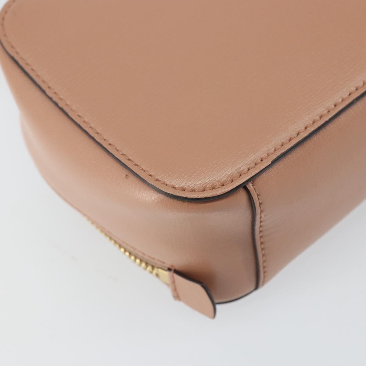 Salvatore Ferragamo Vala Hand Bag Leather 2way Pink Gold Auth 161059